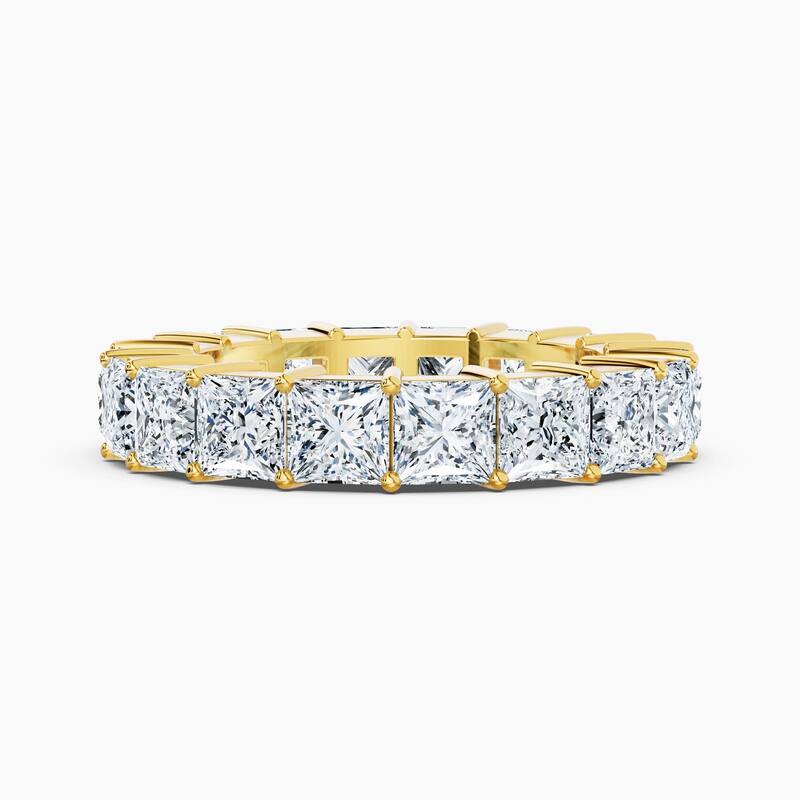 Auriya 14k Gold Princess Lab Grown Diamond Eternity Band 2.50 - 11.25 ct. tw. (F-G, VS) - 7.20 ct. wt. - 5 - Yellow