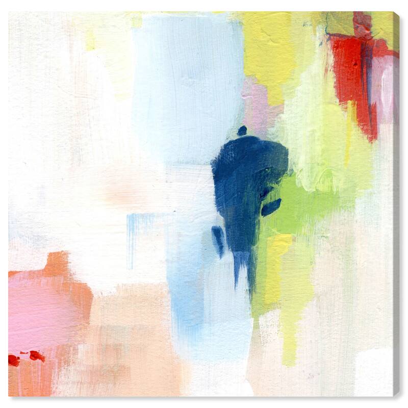 Wynwood Studio Abstract Sidewalk Blue and Light Green Modern & Contemporary Wall Art Canvas Print