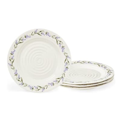 Portmeirion Sophie Conran Set of 4 Lavandula Dinner Plates - 11 in