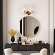 preview thumbnail 9 of 25, Fenro Modern 3-Light Luxury Brass Bathroom Vanity Light Textured Glass Wall Sconce