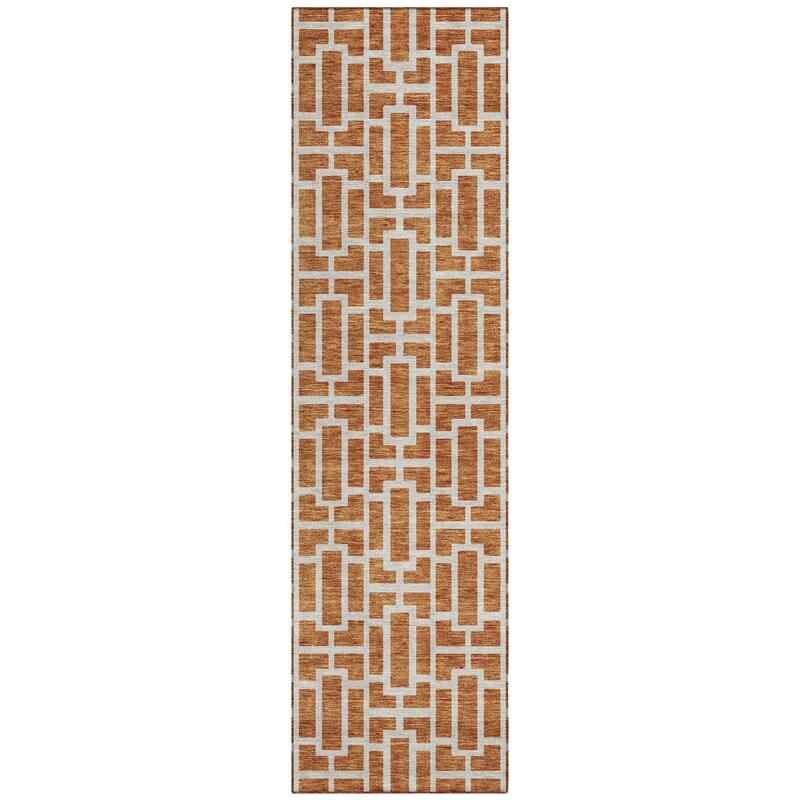 Machine Washable Indoor/ Outdoor Chantille Contemporary Geo Rug