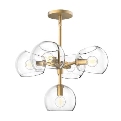 Alora Lighting CH548518CL Willow 5 Light 18" Wide Chandelier with