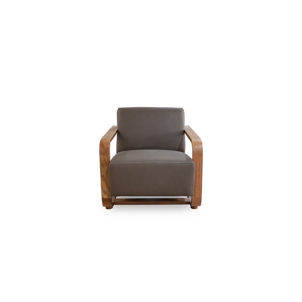 NADAAL STUDIOS Joseph Lounge Chair, Solid Oak Frame with Top Grain