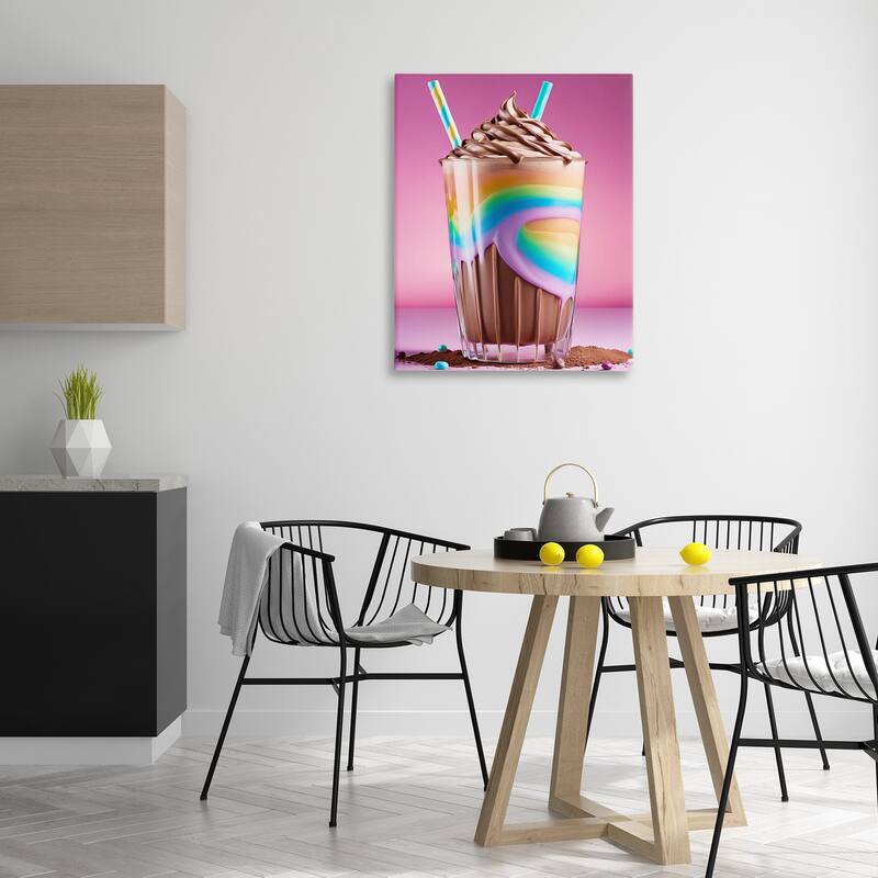 Stupell Rainbow Hued Milkshake Canvas Wall Art Design By Tabz Jones