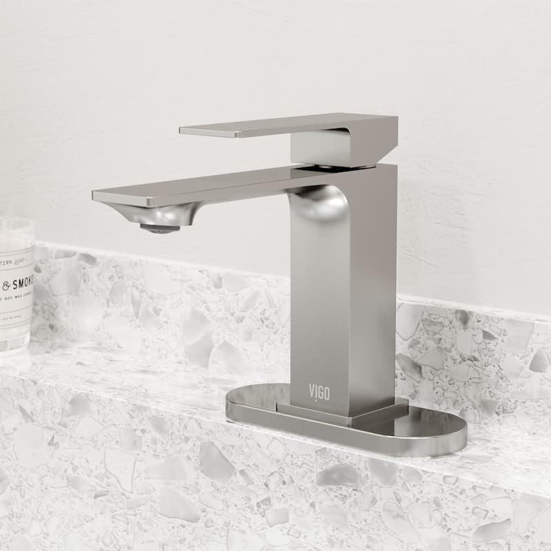 VIGO Dunn 6" H Single Handle Single Hole Bathroom Faucet