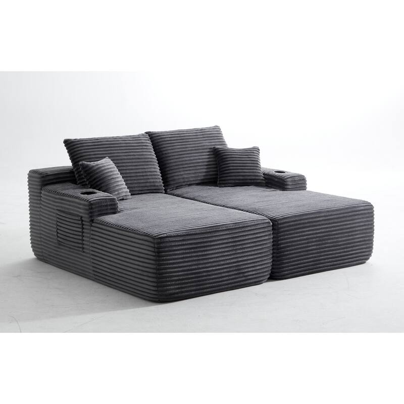 69" Cloud Sectional Couch, L-Shape Chaise with R-Shape Chaise with Deep Seat, and Comfortable 2 Seater Couch