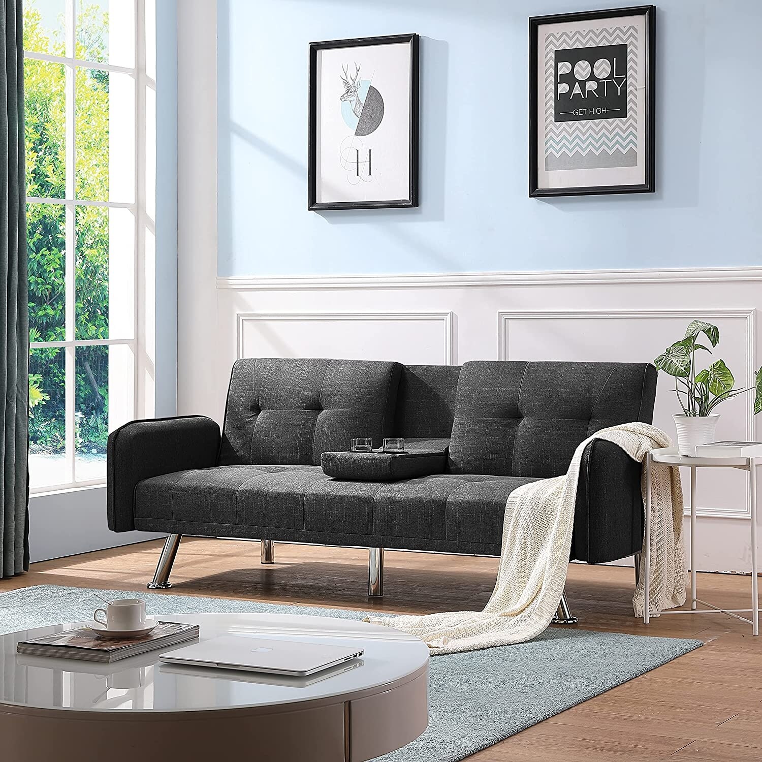 Click clack sofa bed shop with cup holder