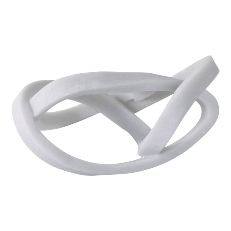 White 16x12 in. Resin Novelty Abstract Knot Sculpture - 15.5"