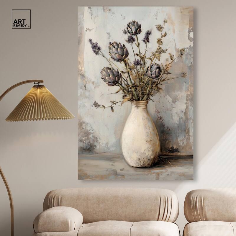 Artichoke Glory Canvas by Art Remedy, Gallery Wrapped
