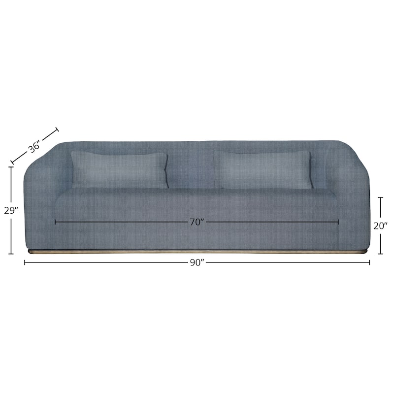 Nolan 90-inch Contemporary Linen Boucle Sofa