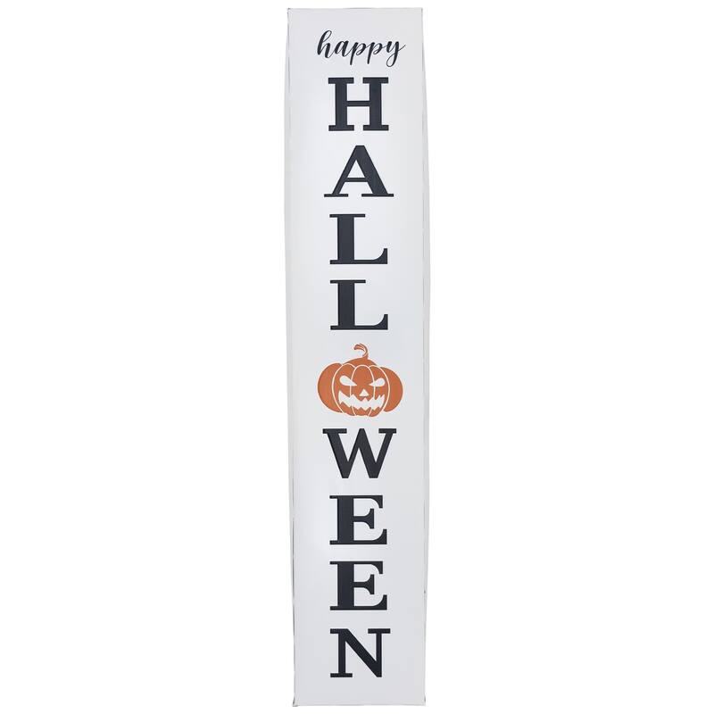 Happy Halloween Metal Porch Board Sign - 31.5"