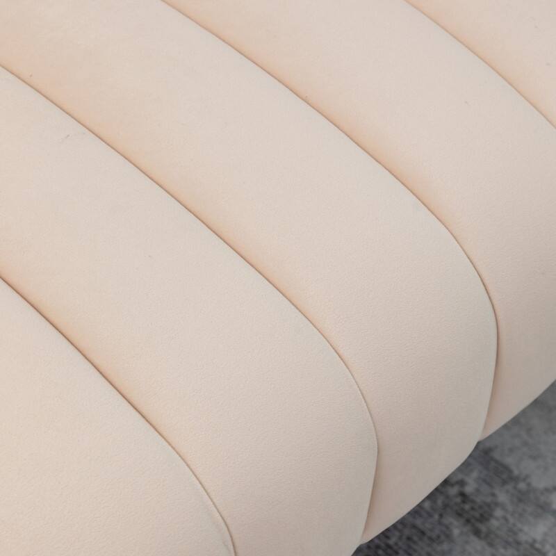 SEYNAR Modern Velvet Upholstered 3 Piece Living Room Set with Golden Legs
