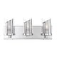 preview thumbnail 6 of 7, Varaluz So Inclined 3-Light Glass and Mesh Bathroom Vanity Light Chrome