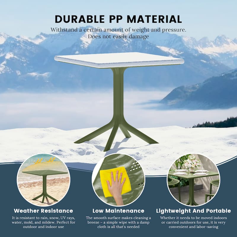 Frond and Form 4-Person Outdoor Square Dining Set
