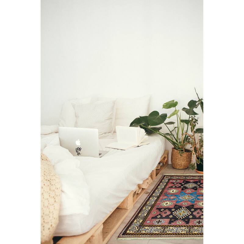 ECARPETGALLERY Hand-knotted Kayseri Vintage Red Wool Rug - 3'6 x 5'3