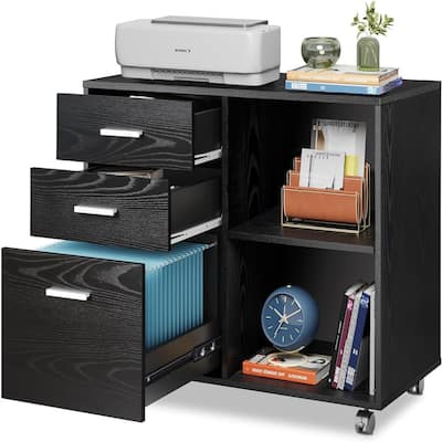 3-Drawer Wood File Cabinet - 15.7"D x 31.3"W x 24.7"H