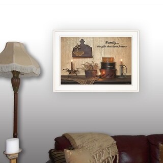 TrendyDecor4U Farmhouse "Forever Family" Framed Print Wall Art by Susie ...