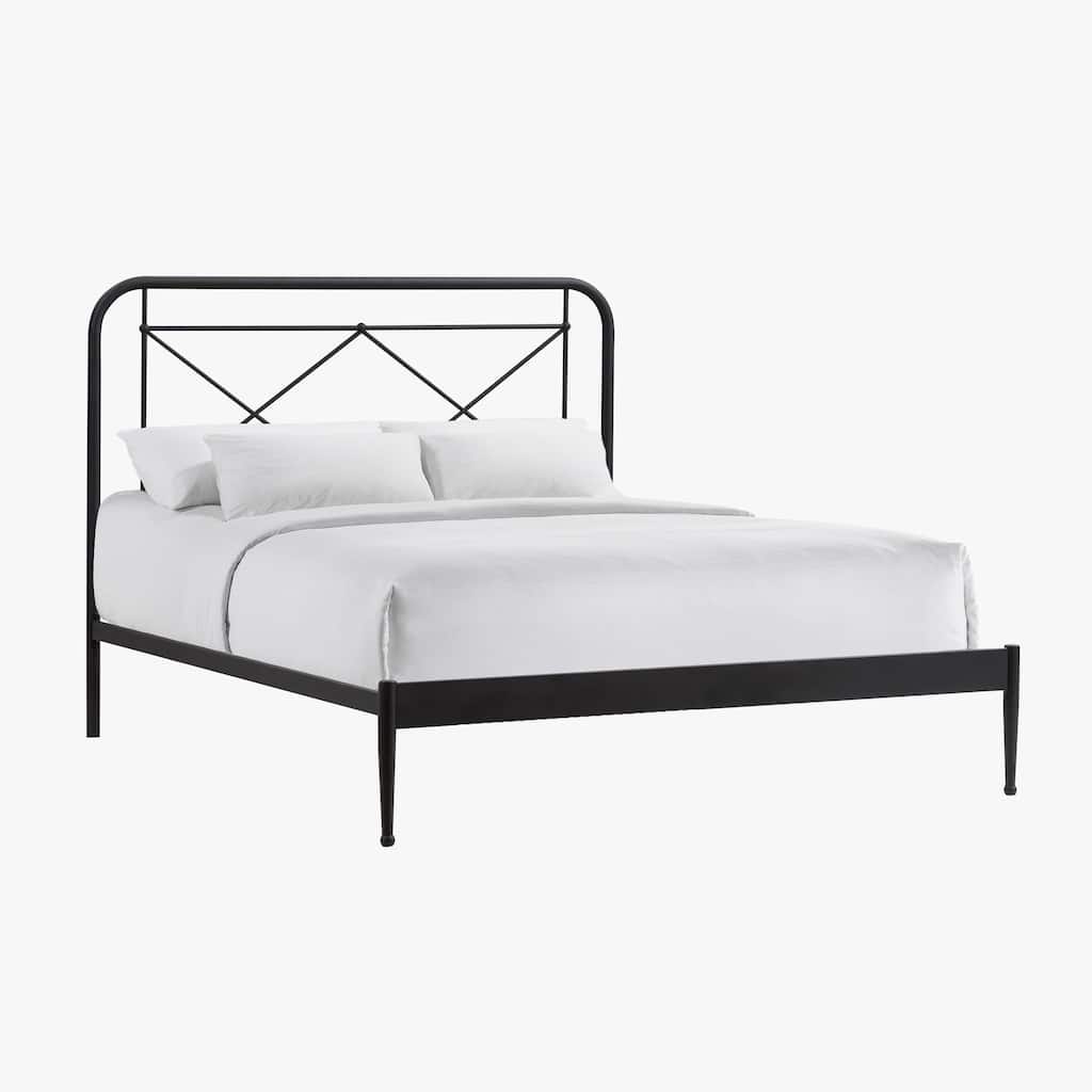Intercon Vintage Metal Panel Bed, Black