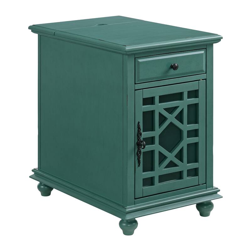 Elegant Chairside Table with Power by Martin Svensson Home