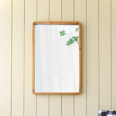 Farmhouse Decor Rectangle Wood Wall Mirror