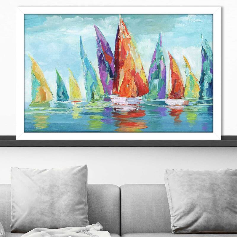 "Fine Day Sailing I (Horizontal)" by Nan Print on Acrylic