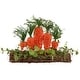 preview thumbnail 5 of 4, Standing Carrots on Floral Foliage Twig Log Easter Decoration - 2"