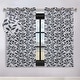 preview thumbnail 92 of 124, Superior Leaves Machine Washable Room Darkening Grommet Blackout Curtains, Set of 2 42" x 63" - White/Navy