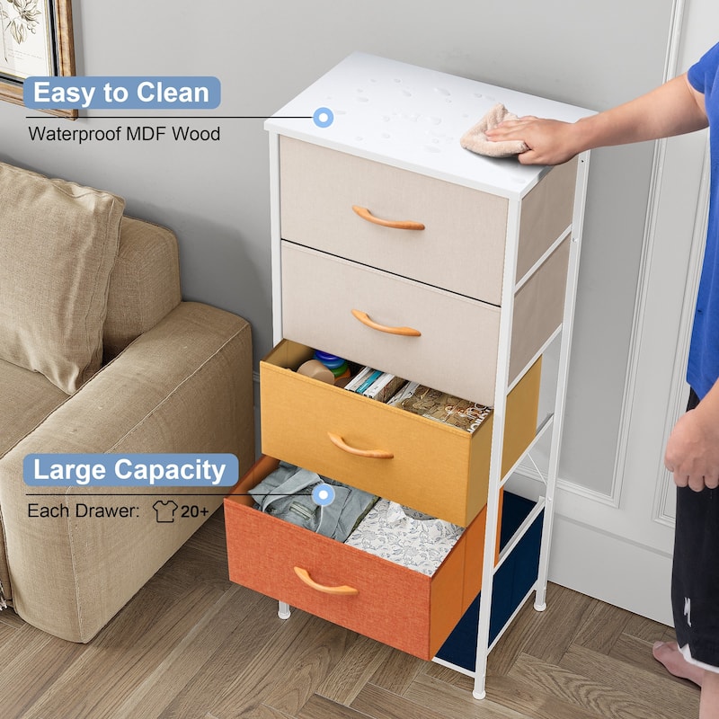 Crestlive Products Household 5-Drawer Vertical Dresser Storage Chest