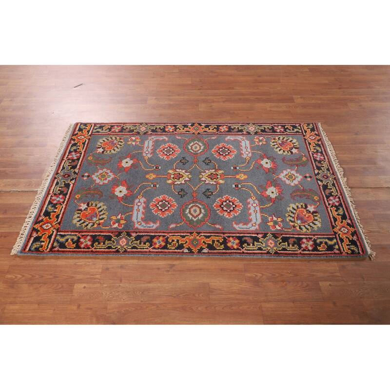 Oushak Indian Foyer Rug Handmade Wool Carpet - 3'0"x 5'0"