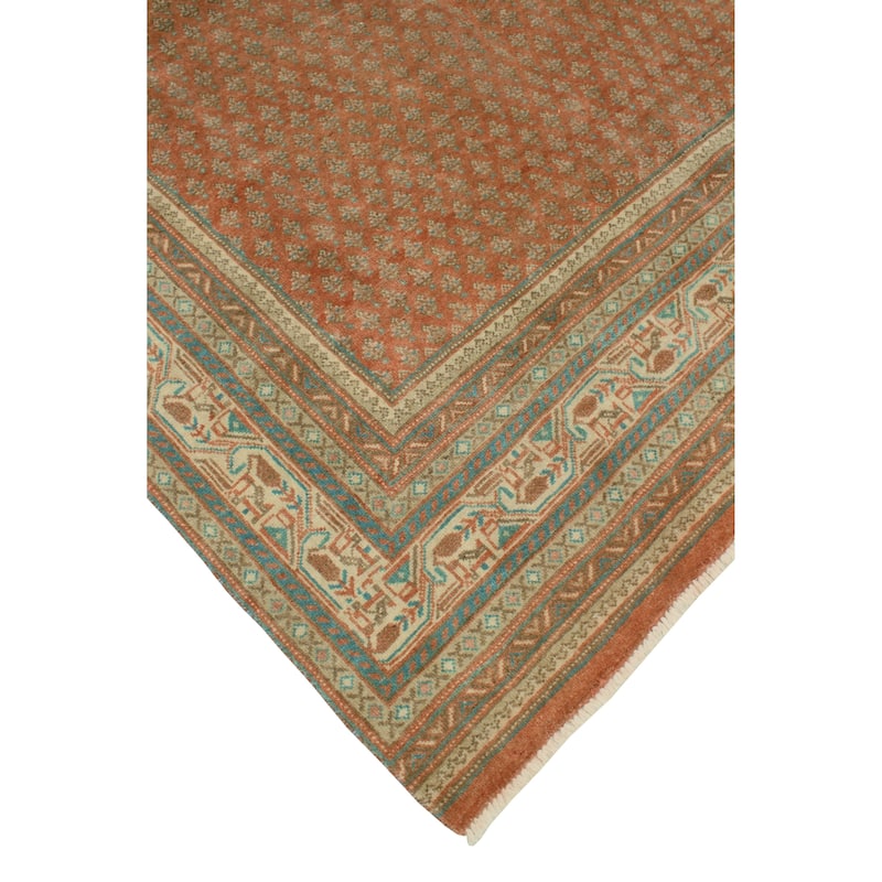 Fine Vintage Distressed Cartere Rust/Beige Rug - 6'0" x 8'6"