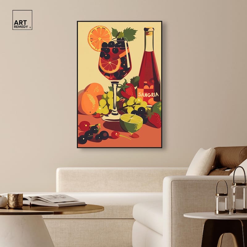 Sangria Drink Canvas by Art Remedy