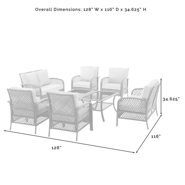 Tribeca 8Pc Outdoor Wicker Conversation Set