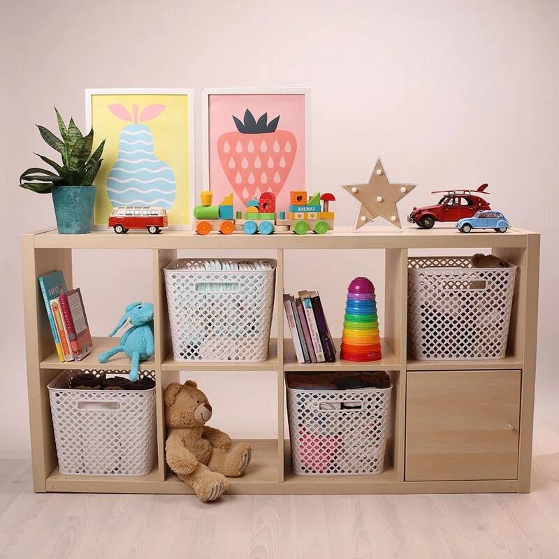Decorative Cube Storage Basket, Set of 4