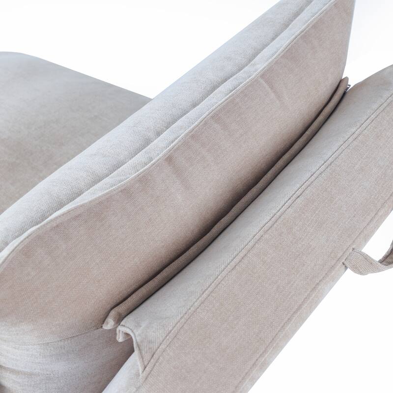 Lazy Sofa Chair Reclining Sofa Bed Floor Standing Single Sleeper Couch with Pillows and Adjustable Backrest for Small Space