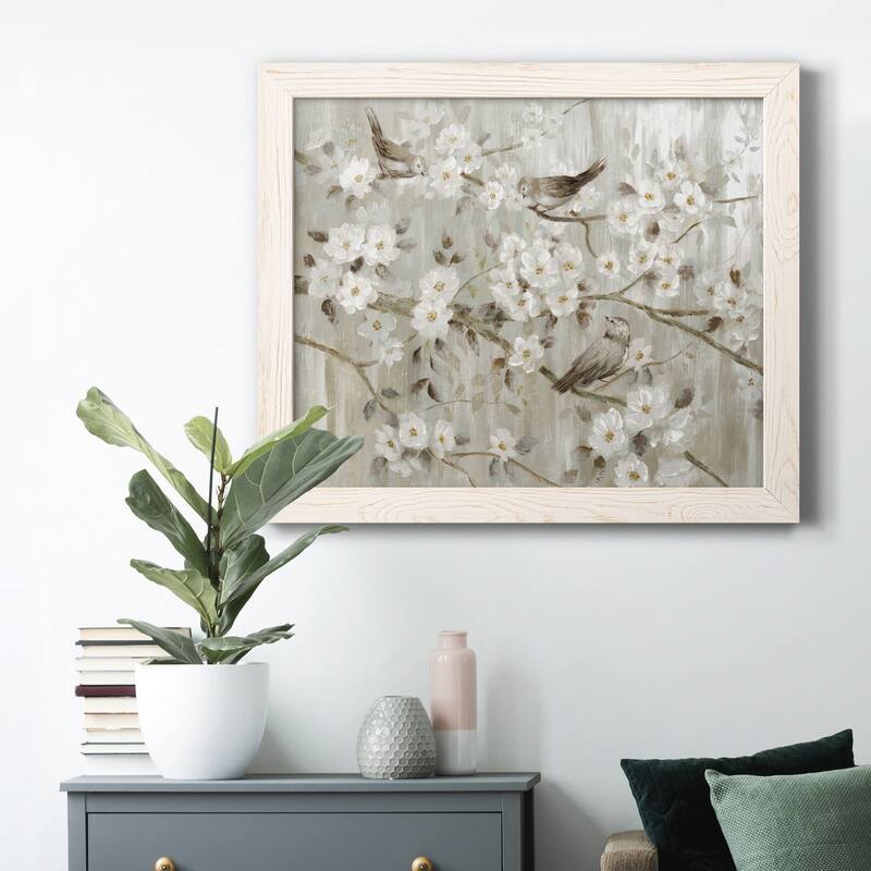 Neutral Spring Birds-Premium Framed Canvas - Ready to Hang