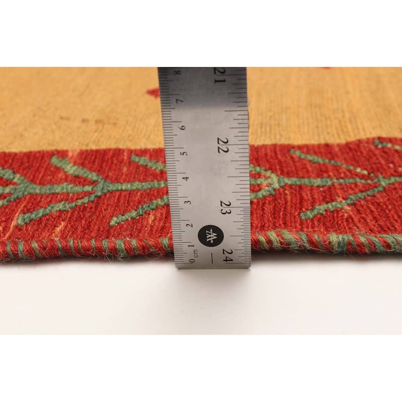 ECARPETGALLERY Flat-Weave Kashkuli Light Brown Wool Tapestry Kilim - 6'10 x 8'3