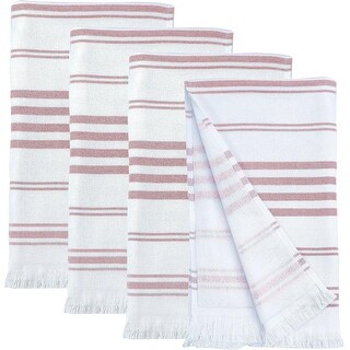 Hammam Hand Towels for Kitchen 16X28 Inch by Ample Decor - 4 Piece