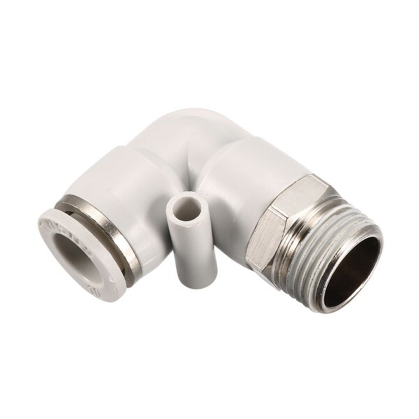 Pneumatic Push To Connect Fitting Male Elbow 10mm Tube OD X 3/8BSPT Thread