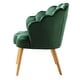 preview thumbnail 39 of 64, HULALA HOME Morden Scalloped Velvet Arm Chair with Tufted Back
