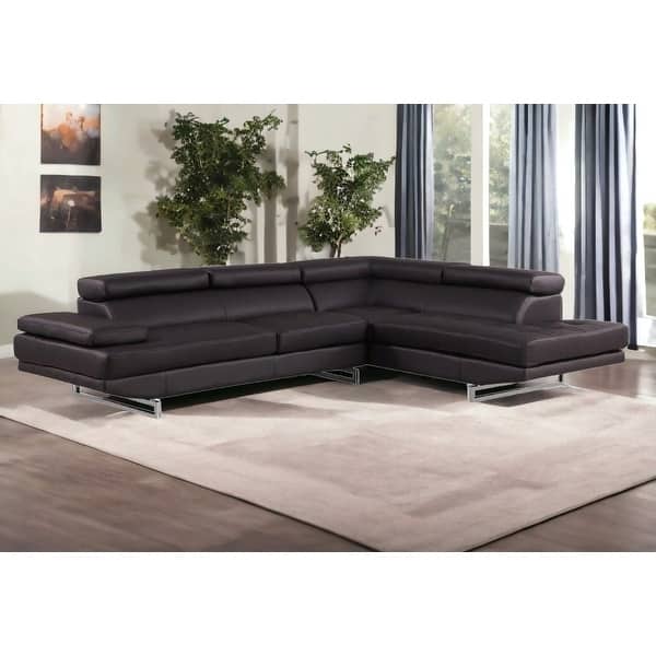 Gray Leather L Shaped Two Piece Corner Sectional Gray Leather L Shaped Two Piece Corner Sectional