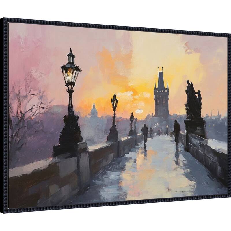 The Bridge by Tradelink inhouse artist Framed Canvas Wall Art Print