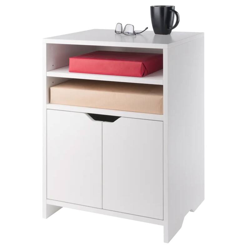 Open Shelf Storage Cabinet - 26.25" - White