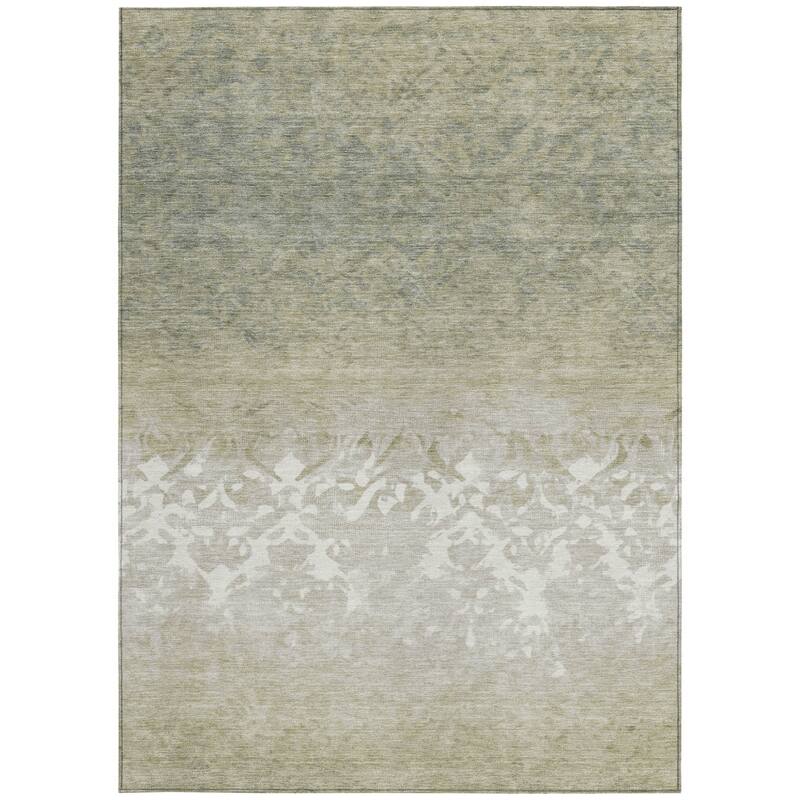 HomeRoots Damask Transitional Rectangle Outdoor Rug