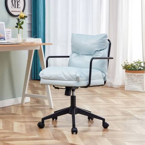 Home Office Chair Cute Desk Chair with Arms and Wheels for Living Room