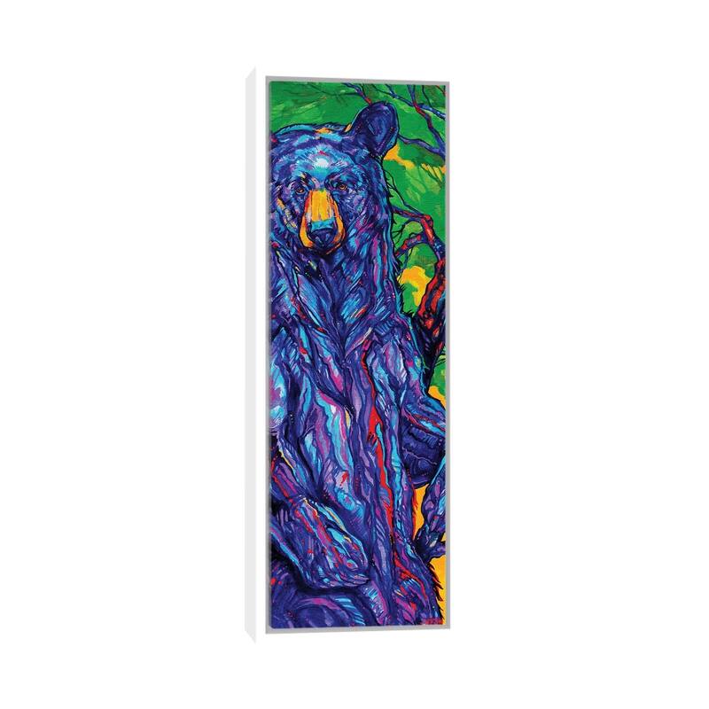 iCanvas "Guardian Bear" by Derrick Higgins Framed Canvas Print - 60x20 - White