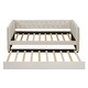 preview thumbnail 20 of 37, Velvet Tufted Daybed with Trundle, Rivet Design, Twin Size