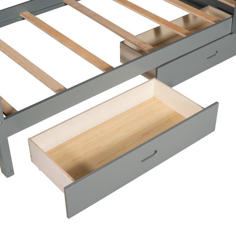 Twin-over-Twin Bunk Bed with Drawers