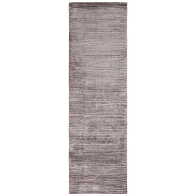 SAFAVIEH Handmade Mirage Pavlina Modern Abstract Viscose Rug - 3' x 10' Runner - Graphite