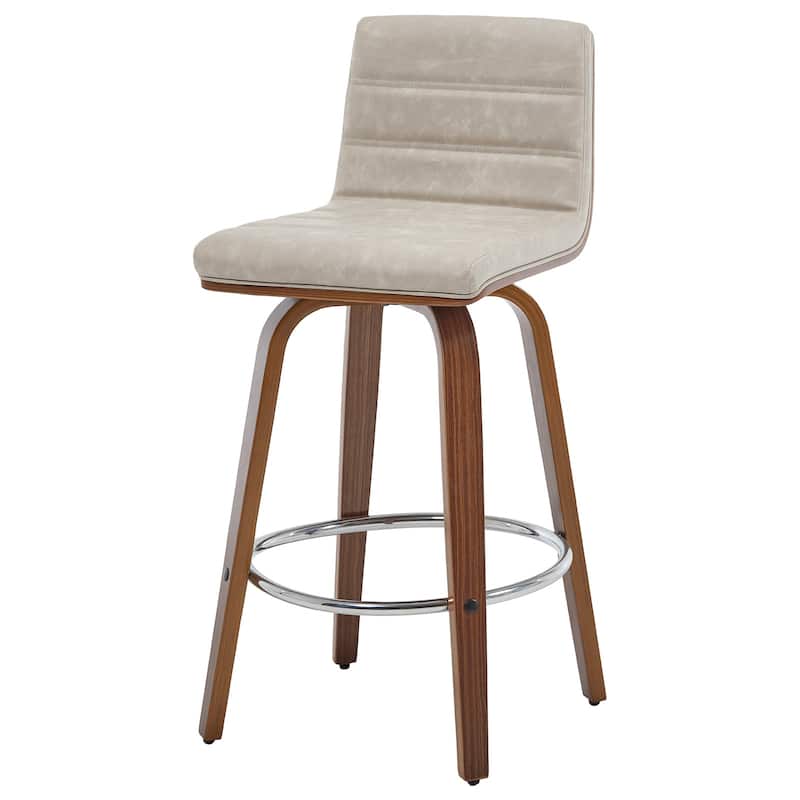 Faux Leather Upholstered Swivel Bar Stools, Counter Stool