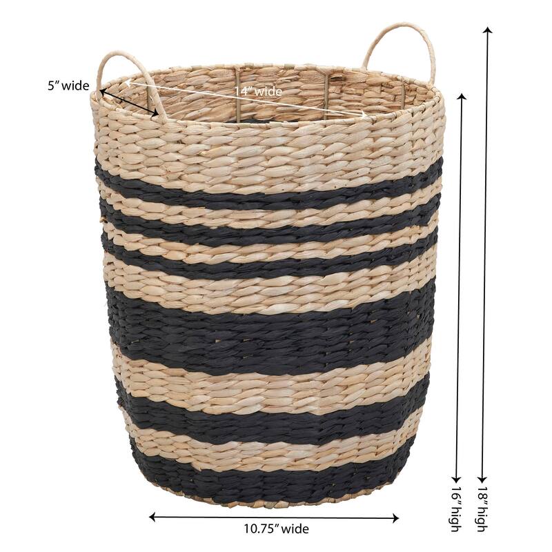 Household Essentials Cattail and Paper Pillar Basket